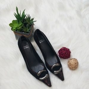 Stuart Weitman Black Tortoise Women's Pumps Sz 6M